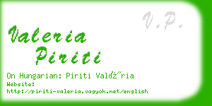 valeria piriti business card